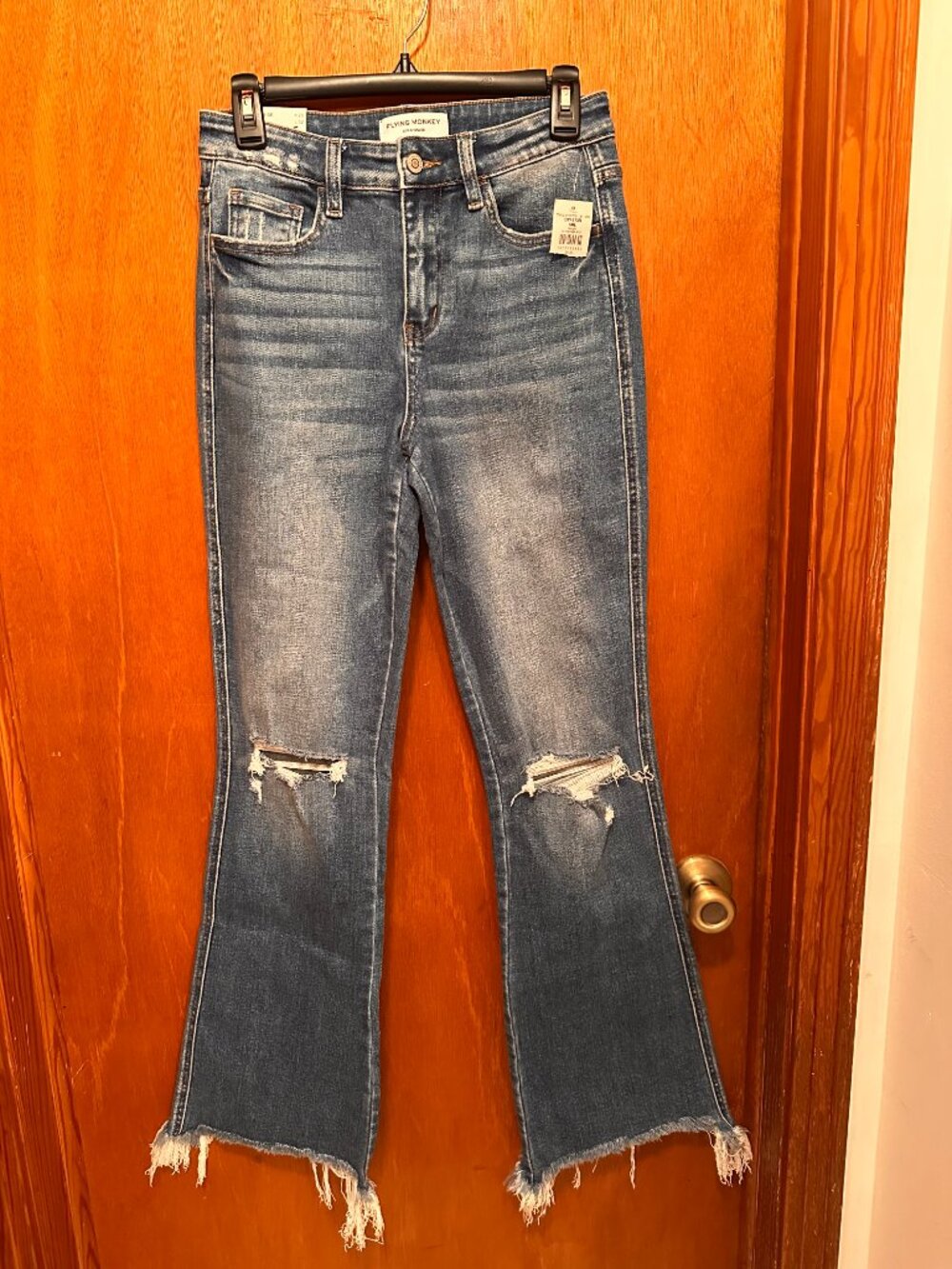 NWT Flying Monkey Boot cut distressed jeans size 26/32